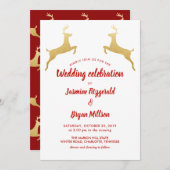 goudrendier | Christmas | Bruiloft Kaart (Voorkant / Achterkant)