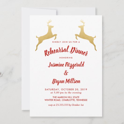 goudrendier | Kerstavond Kaart (Voorkant)