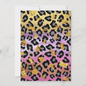 Goudroze zwart oerwoud glitter 50th kaart (Achterkant)