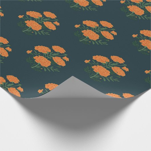 goudsbloem blauw inpakpapier (Hoek)