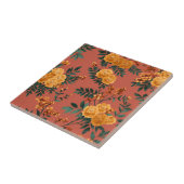  goudsbloem calendula bloemenpatroon tegeltje (Zijkant)