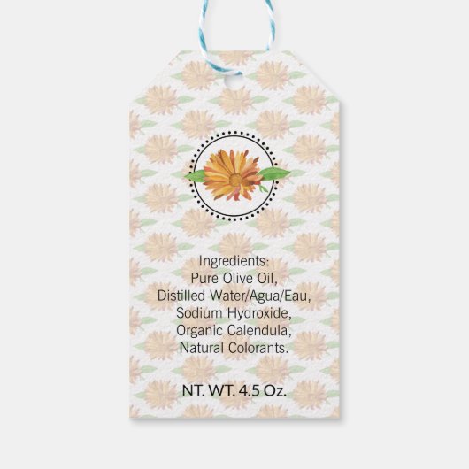 Goudsbloem Eigen Huis Bad & Lichaam Cadeaulabel (Achterkant)