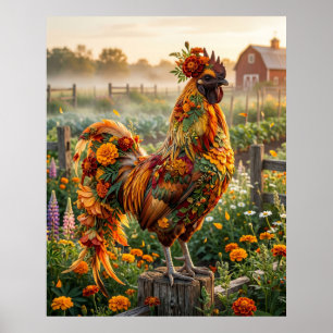 Goudsbloem Haan Zonsopgang Poster