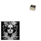 goudsbloem 	rubberstempel (Gestempeld)