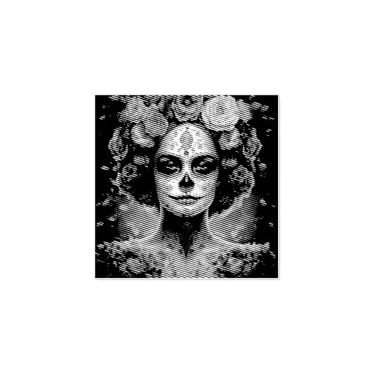 goudsbloem 	rubberstempel (Afrduk)