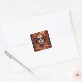 goudsbloem vierkante sticker (Envelop)