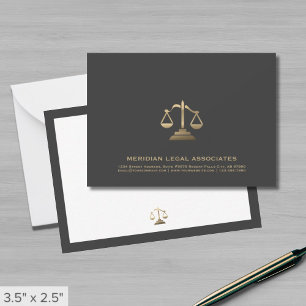 Goudschaal Modern Legal Note Kaart Notitiekaartje