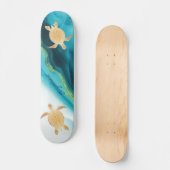 Goudschildpad - Monogram Waterverf Skateboard (Voorkant)