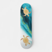 Goudschildpad - Monogram Waterverf Skateboard (Voorkant)