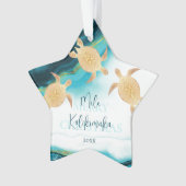 Goudschildpadden | Mele Kalikimaka | Kerstmis Ornament (voorkant)