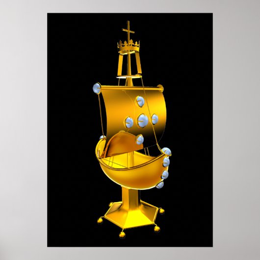 goudschip poster (Voorkant)