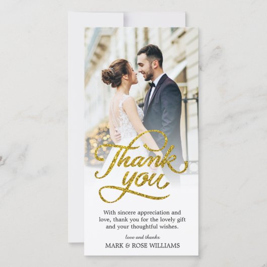 goudscript | Wedding Dank je wel kaart (Voorkant)