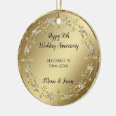 goudsieraad met diamant keramisch ornament (Links)