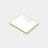 Goudsimpele chic minimalist monogram post-it® notes (Schuin)