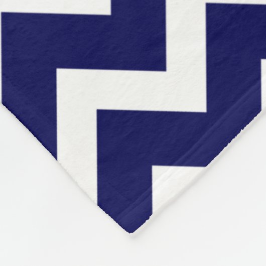 Goudsparken Anchor Navy Blue Chevron Monogram Fleece Deken (Hoek)