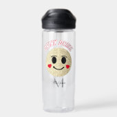 Goudsparken harten drink Monogram Waterfles (Achterkant)