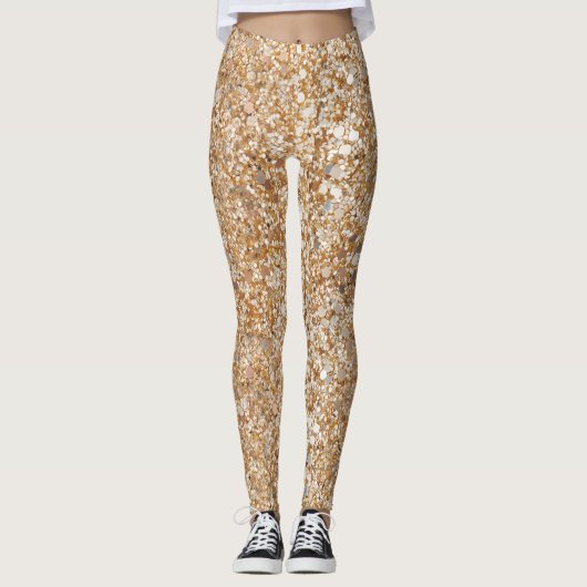 Goudsparkle-Leggings Leggings (Voorkant)
