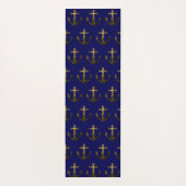 Goudsparren Anchor Patroon Monogram Yogamat (Achterkant)