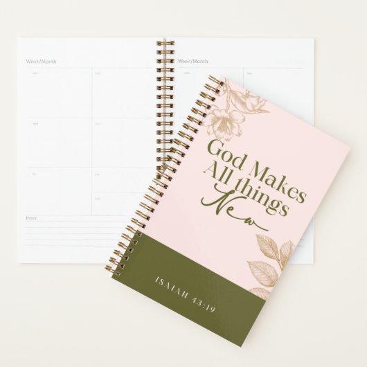 Goudspiraalbindmiddel met stickers planner (Display)