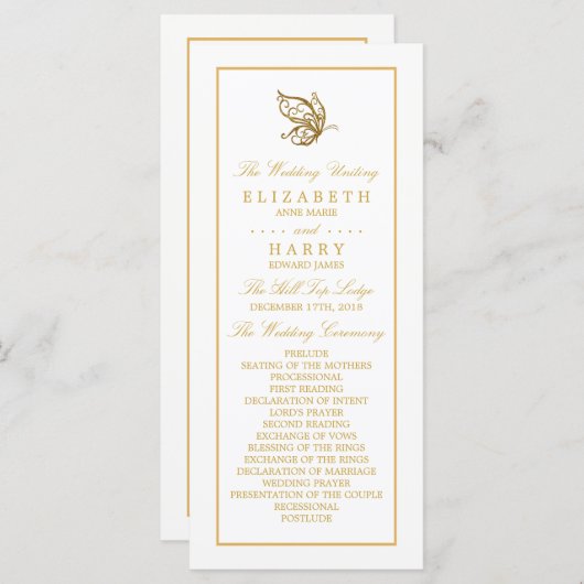 goudstaartwuwprogramma voor rondvliegende vlinder programma (Voorkant / Achterkant)