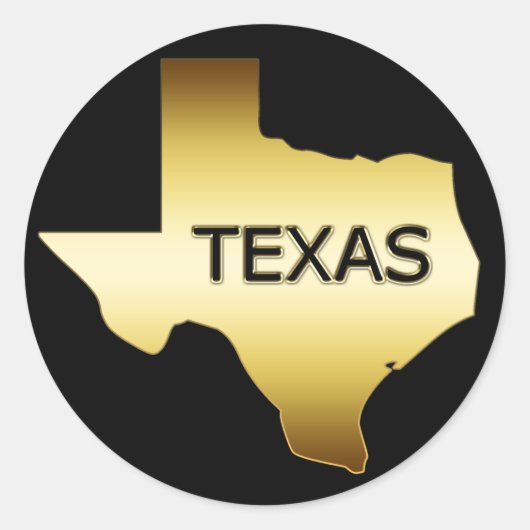 GOUDSTAAT TEXAS RONDE STICKER (Voorkant)