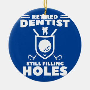 Goudste Dentist nog steeds vult Holle Golf Golfer Keramisch Ornament