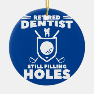 Goudste Dentist nog steeds vult Holle Golf Golfer Keramisch Ornament