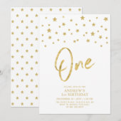 goudster | Een 1e verjaardagsfeestje Kaart (Voorkant / Achterkant)