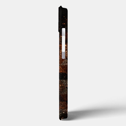 Goudstraal in meetkundig dunne universum Monogram Case-Mate iPhone Case (Achterkant / Links)