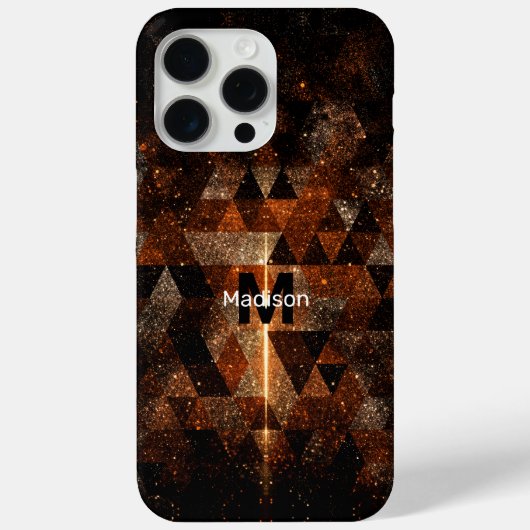 Goudstraal in meetkundig dunne universum Monogram Case-Mate iPhone Case (Achterkant)