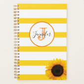 Goudstreep en zonnebloem, gepersonaliseerd planner (Voorkant)