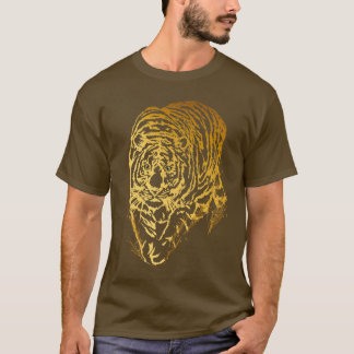 Goudtijger in graden t-shirt