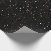 Goudtomegulter en sparkles op zwart cadeaupapier (Hoek)