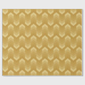 Goudtonnen chevron-patroon cadeaupapier (Vlak)