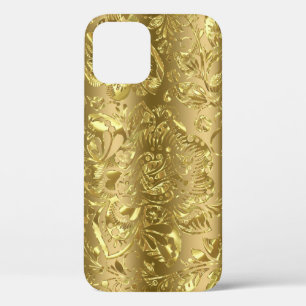 Goudtoonvouw tegen gouden achtergrond iPhone 12 hoesje