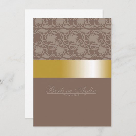 gouduitnodiging kaart (Voorkant / Achterkant)