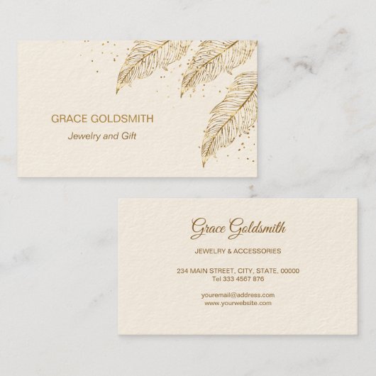 goudveren en sieraden visitekaartje (Voorkant / Achterkant)