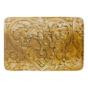 Goudverf, antiek hout, , elegant badmat