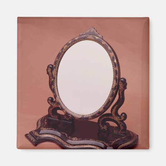 Goudverf papier-machispiegel, c.1890 magneet (Voorkant)