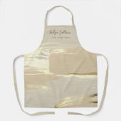 Goudverfborstel zorgt voor een schoonheidsberoeps schort (Voorkant)