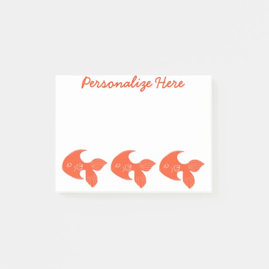 Goudvis - Aangepaste Post-it® notes 4 x 3 (Voorkant)