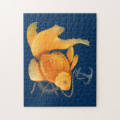 Goudvis Anker Scheprad Maritiem Puzzel (Verticaal)