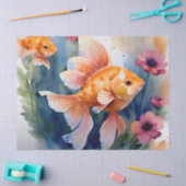 Goudvis Bloemen Waterverf Tissuepapier (Craft)