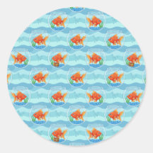 Goudvis Feeststickers