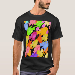 Goudvis in Paars, Roze, Rood, Geel, Oranje op B T-shirt