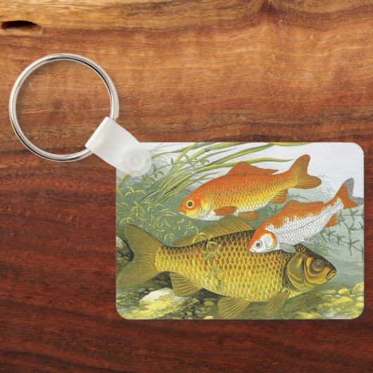 goudvis Koi Fish, Marine Zee Life Sleutelhanger (Achterkant)