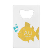 goudvis kredietkaart flessenopener (Achterkant)