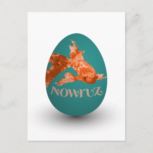 goudvis met eierverf briefkaart (Voorkant)