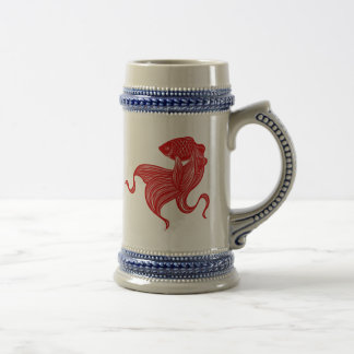 Goudvis Stein met schaar Bierpul
