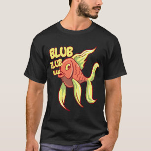 Goudvis sticker kunst, ontwerp t-shirt